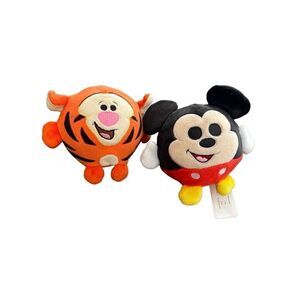 Disney Mickey Mouse  and Tiger Squeeze Me Slo Rise Squishy 4” Plush Stuffed Anim